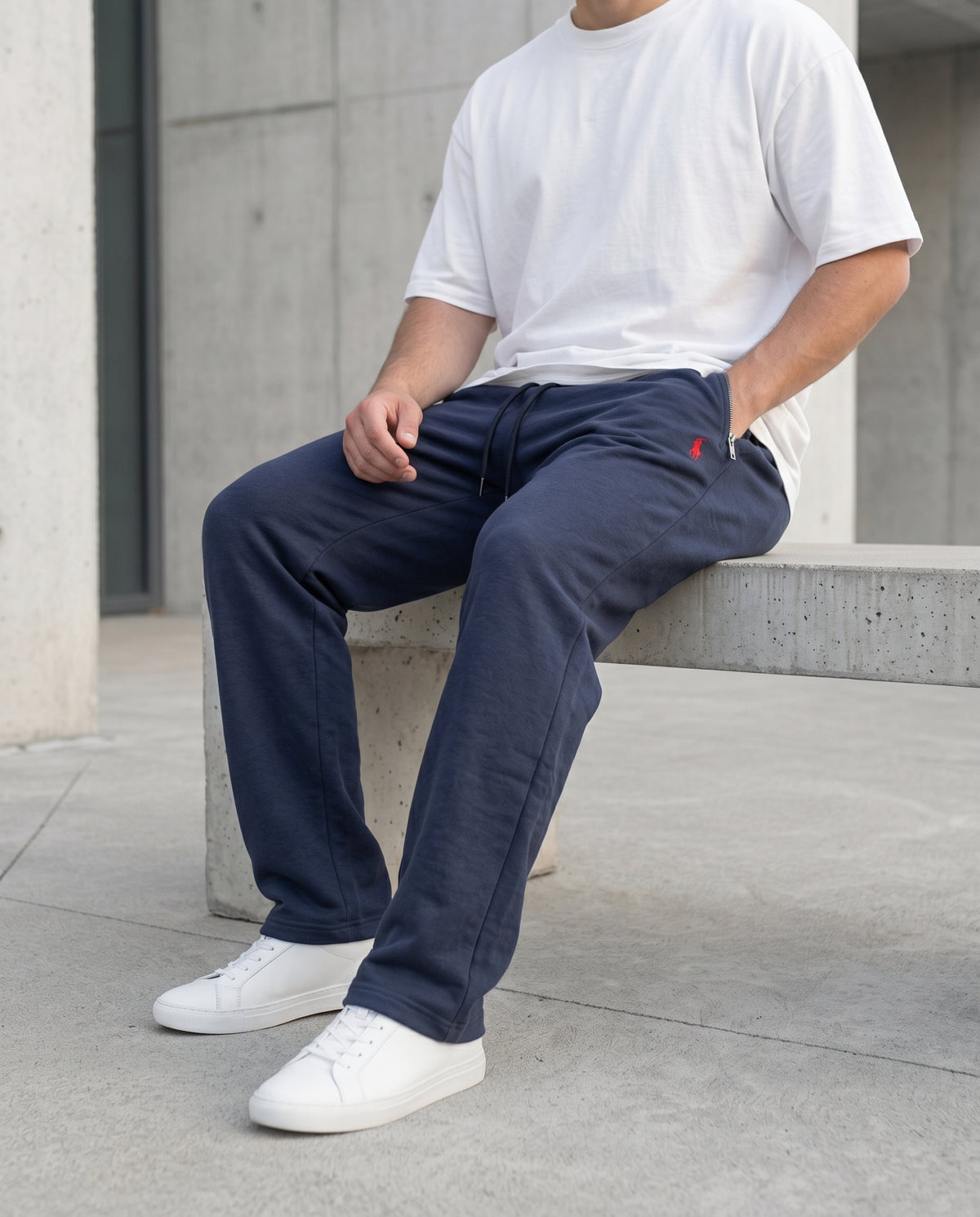 Cotton Terry Trousers - Royal Blue